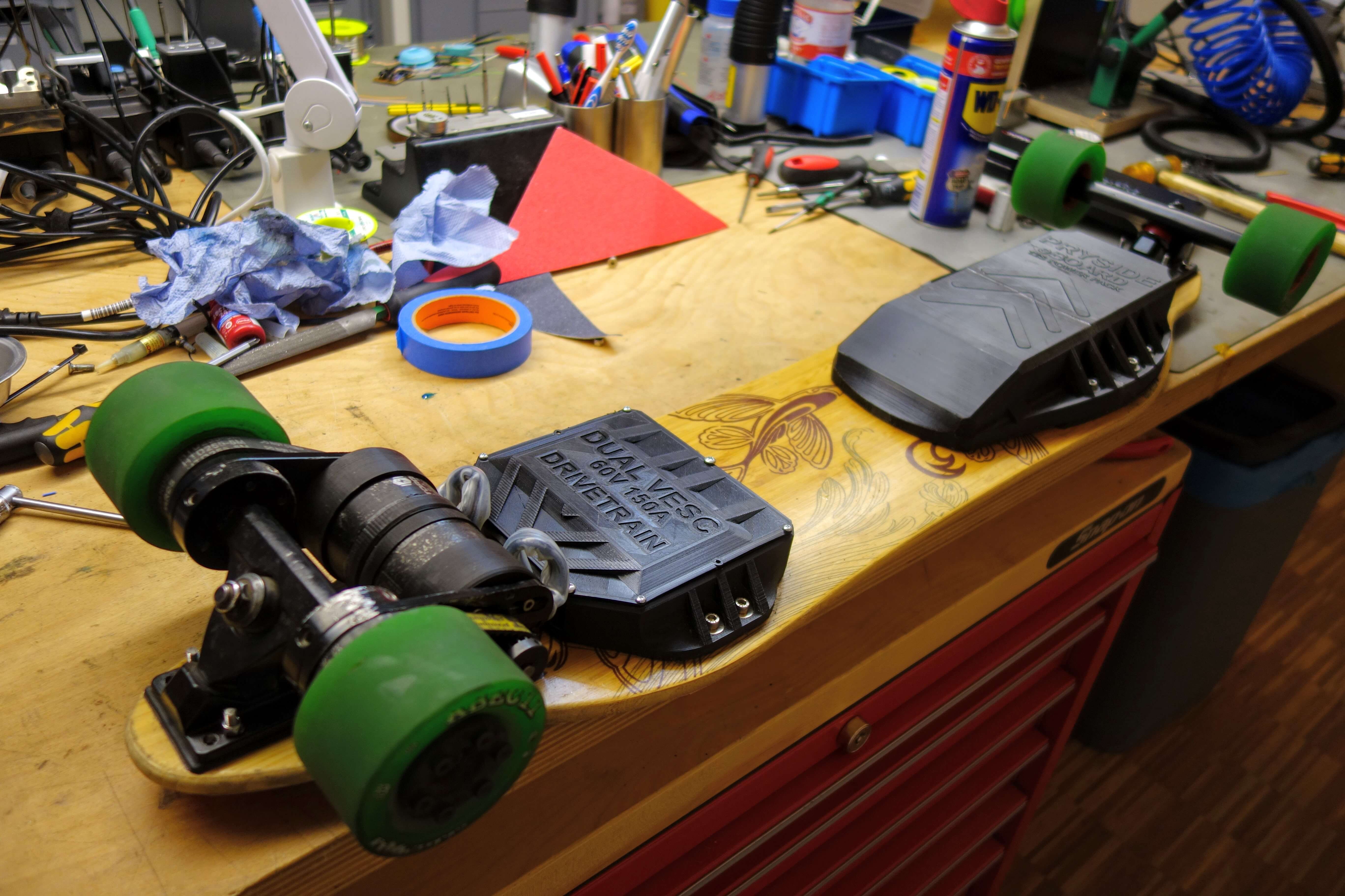 Custom electric skateboard build